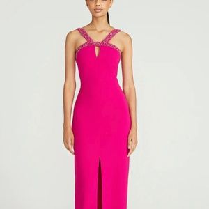 Theia Constance columnar gown dress size 0- Pink Gown Dress